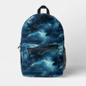 Sac À Dos Imprimé Motif d'éclairs de tempête (Recto)