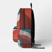 Sac À Dos Imprimé Motif Déclaration Rétro (Droite)