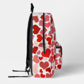 Sac À Dos Imprimé Motif Des Coeurs, Coeurs Rouges, Amour (Gauche)