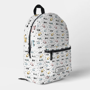 Sac À Dos Imprimé Motif des véhicules de construction mignons