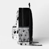 Sac À Dos Imprimé Motif d'Halloween Black White araignées (Droite)