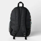 Sac À Dos Imprimé Motif diamant à carreaux brun sarcelle (Verso)