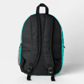 Sac À Dos Imprimé Motif diamant à carreaux sarcelle (Verso)