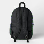 Sac À Dos Imprimé Motif diamant à carreaux violet vert (Verso)