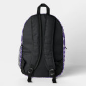 Sac À Dos Imprimé Motif diamant damier violet (Verso)