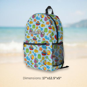 Sac À Dos Imprimé Motif d'icônes de jouets de plage