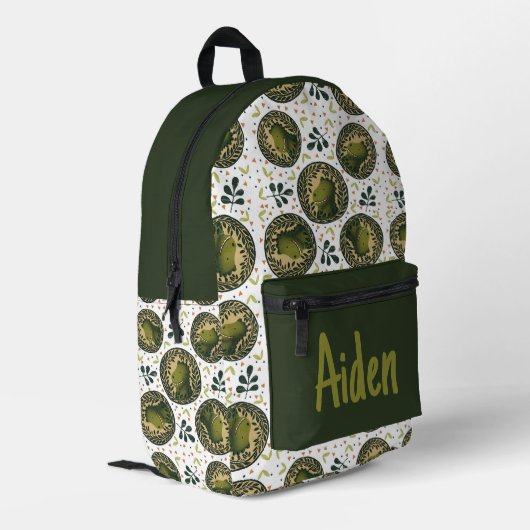 Sac À Dos Imprimé Motif Dinosaur mignon avec nom (Coin arrière gauche)