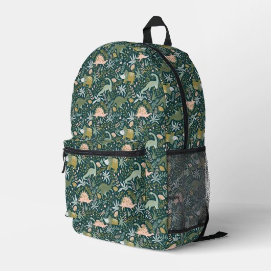 Sac À Dos Imprimé Motif Dinosaur Vert (Coin arrière droit)