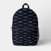 Sac À Dos Imprimé Motif d'invasion de requins (Recto)