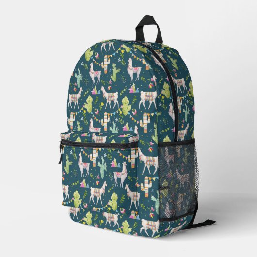 Sac À Dos Imprimé Motif Drapeau Llama Aquarelle (Coin arrière droit)