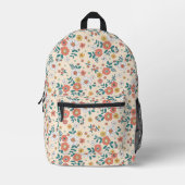 Sac À Dos Imprimé Motif du jardin de fleurs de corail (Recto)