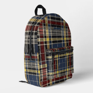 Sac À Dos Imprimé Motif écossais de Tartan