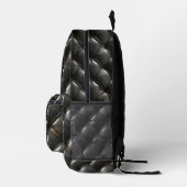 Sac À Dos Imprimé Motif en cuir noir (Droite)