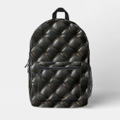 Sac À Dos Imprimé Motif en cuir noir (Recto)