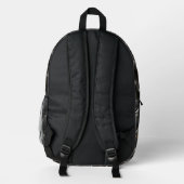 Sac À Dos Imprimé Motif en cuir noir (Verso)
