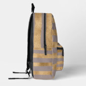 Sac À Dos Imprimé Motif en or simulé de luxe (Gauche)