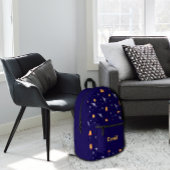 Sac À Dos Imprimé Motif espace lavande orange bleu nom