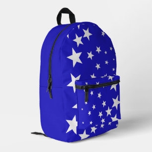 Sac À Dos Imprimé Motif étoile blanche sur arrière - plan bleu petit