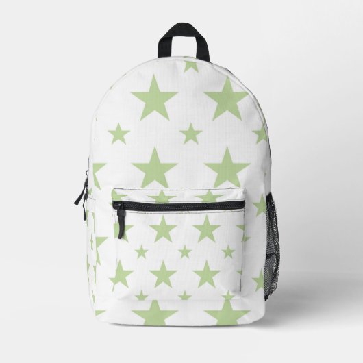 Sac À Dos Imprimé Motif Étoiles Vertes Constellation Pastel (Recto)