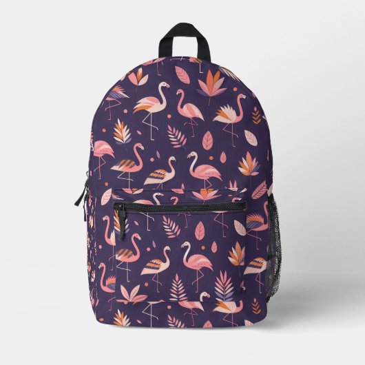 Sac À Dos Imprimé Motif Flamant rose Paradise (Recto)