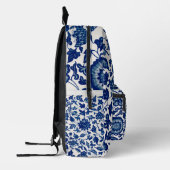 Sac À Dos Imprimé Motif Fleur Bleue (Gauche)