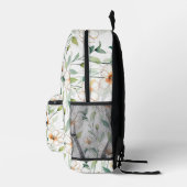 Sac À Dos Imprimé Motif Fleurs Blanches Retour à l'École Botanique (Droite)