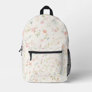 Sac À Dos Imprimé Motif floral à l'aquarelle délicat Fleur rose