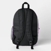 Sac À Dos Imprimé Motif floral aux teintes violettes personnalisées (Verso)