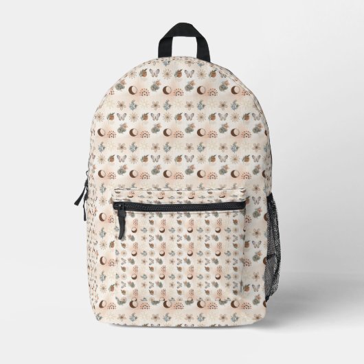 Sac À Dos Imprimé Motif floral céleste Boho (Recto)