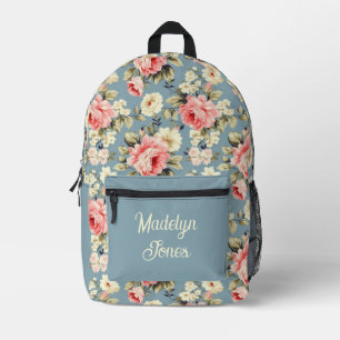 Sac À Dos Imprimé Motif floral champêtre personnalisé