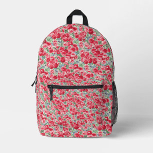 Sac À Dos Imprimé Motif floral de rose rouge vintage