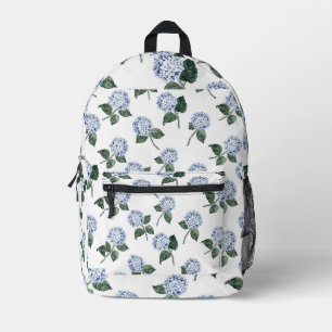 Sac À Dos Imprimé Motif floral d'hortensia bleu Botanique à l'aqua
