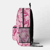 Sac À Dos Imprimé Motif Floral moderne tendance Monogramme Cool rose (Droite)