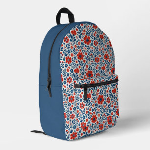 Sac À Dos Imprimé Motif floral sur le thème des États-Unis/Américain
