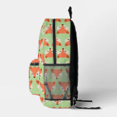 Sac À Dos Imprimé Motif Fox mignon sur vert (Droite)