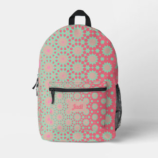 Sac À Dos Imprimé Motif géométrique abstrait rose et violet