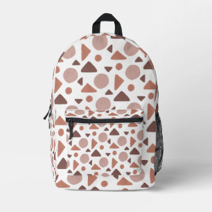Sac À Dos Imprimé Motif géométrique beige et Brown Imprimer Coupe Sa