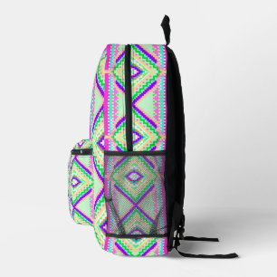 Sac À Dos Imprimé Motif géométrique bohème coloré