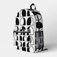Motif géométrique en demi-cercle noir et blanc