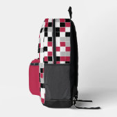 Sac À Dos Imprimé Motif géométrique Magenta moderne (Droite)