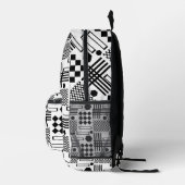 Sac À Dos Imprimé Motif géométrique noir et blanc (Droite)