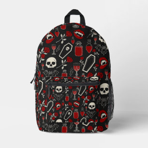 Sac À Dos Imprimé Motif gothique de vampire R Pivoines Chauves-sou