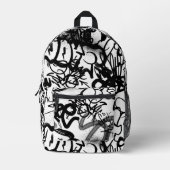 Sac À Dos Imprimé Motif Graffiti (Recto)