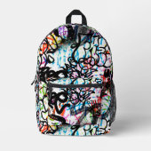 Sac À Dos Imprimé Motif Graffiti (Recto)