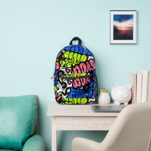 Sac À Dos Imprimé Motif Graffiti