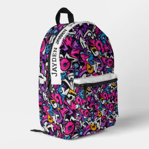 Sac À Dos Imprimé Motif hip hop Graffiti