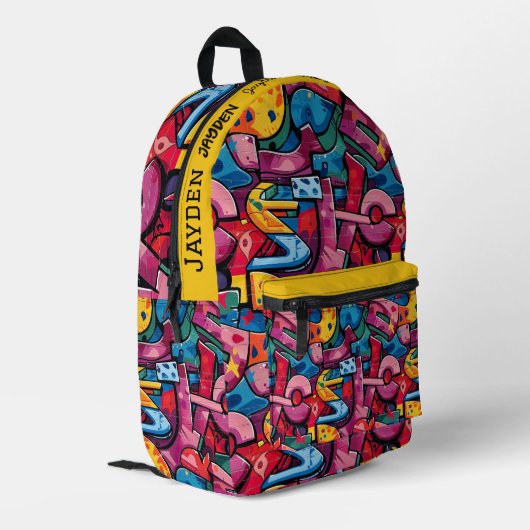 Sac À Dos Imprimé Motif hip hop Graffiti (Coin arrière gauche)