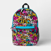 Sac À Dos Imprimé Motif hip hop Graffiti (Recto)