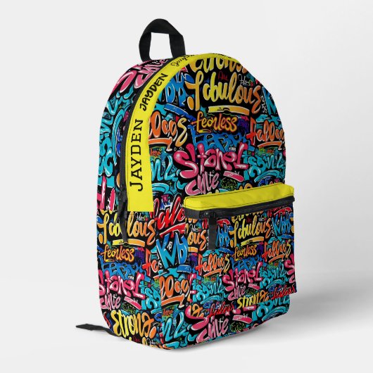 Sac À Dos Imprimé Motif hip hop Graffiti (Coin arrière gauche)