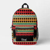 Sac À Dos Imprimé Motif imprimé africain (Recto)